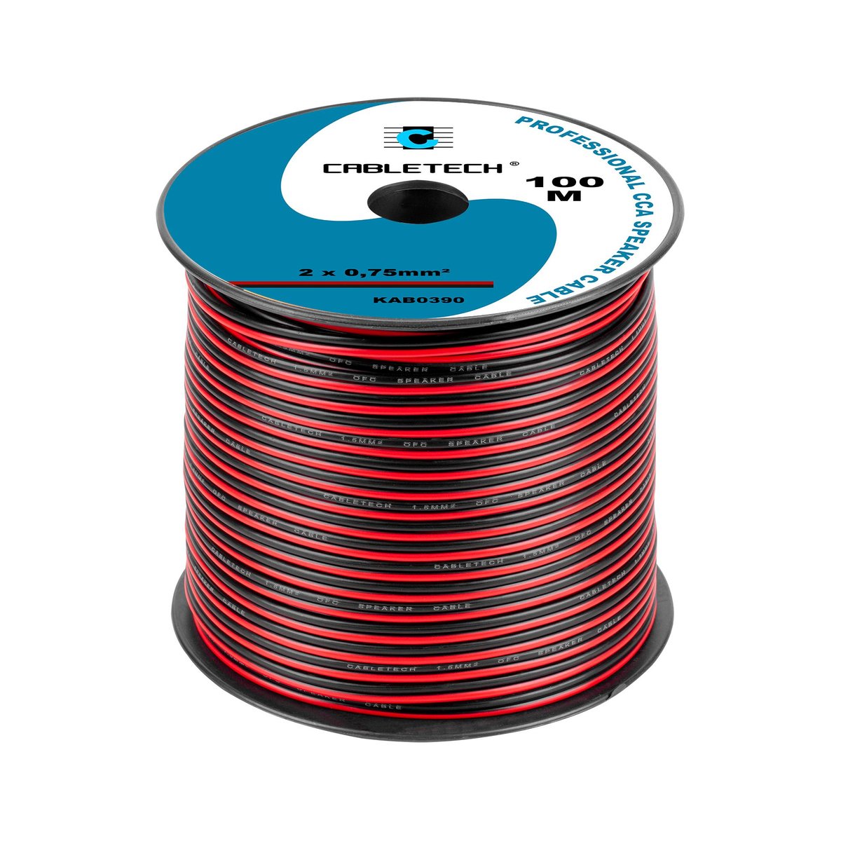 Kabel Głośnikowy Cca 0.75Mm Czarno-Czerwony