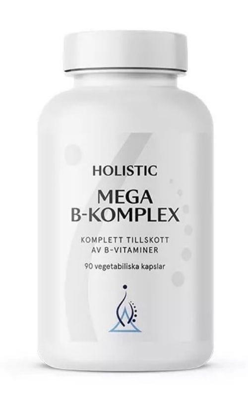 Holistic Mega B-Komplex Witaminy Z Grupy B Zestaw Witamin Metylokobalamina B12 Biotyna Kwas Foliowy Witamina B1 B2 B3 B6 HO4