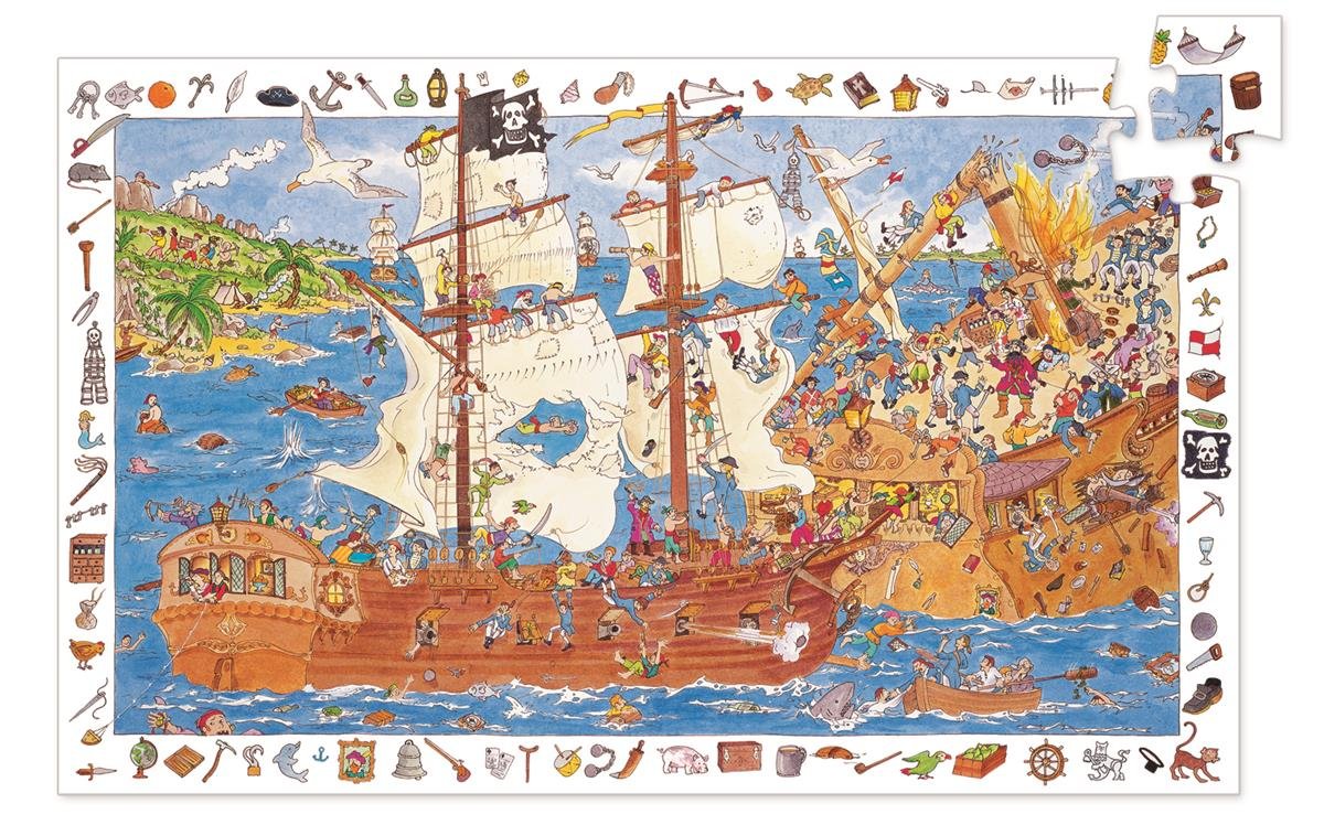 Djeco Puzzle Observation 100 Bitwa piratów