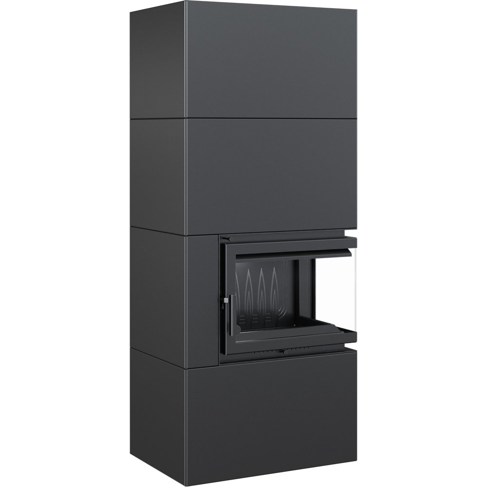 Фото - Аксесуар для каміна Kratki Kominek powietrzny Simple Box 8 kW Ø 200 Black 