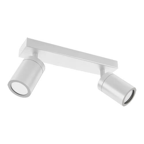Ideus 2-punktowa lampa sufitowa Tenor 04070 z regulacją biała do holu