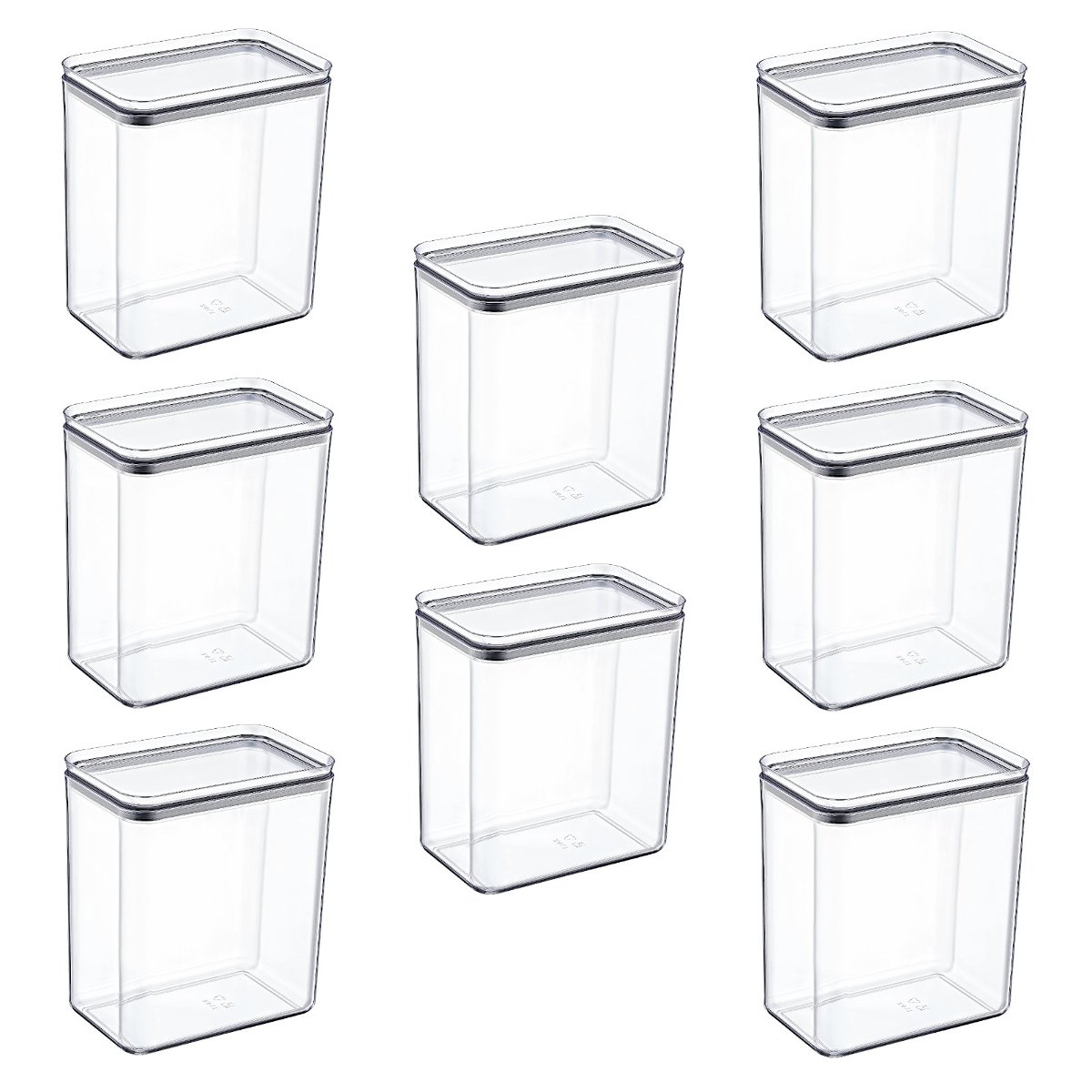 Zestaw 8 pojemników kuchennych CRYSTAL 2.6 L