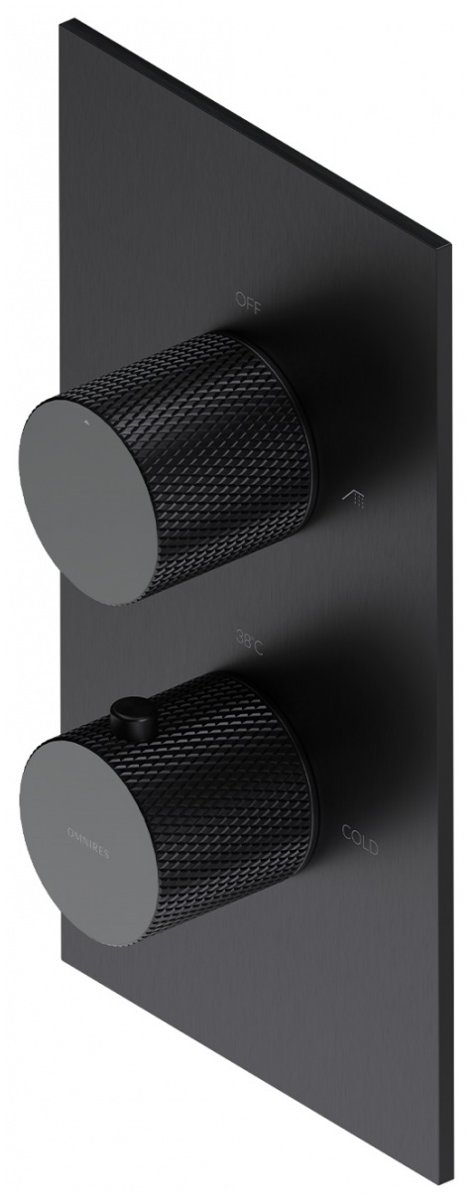 Omnires Contour Bateria wannowo-prysznicowa podtynkowa termostatyczna antracyt CT8036AT