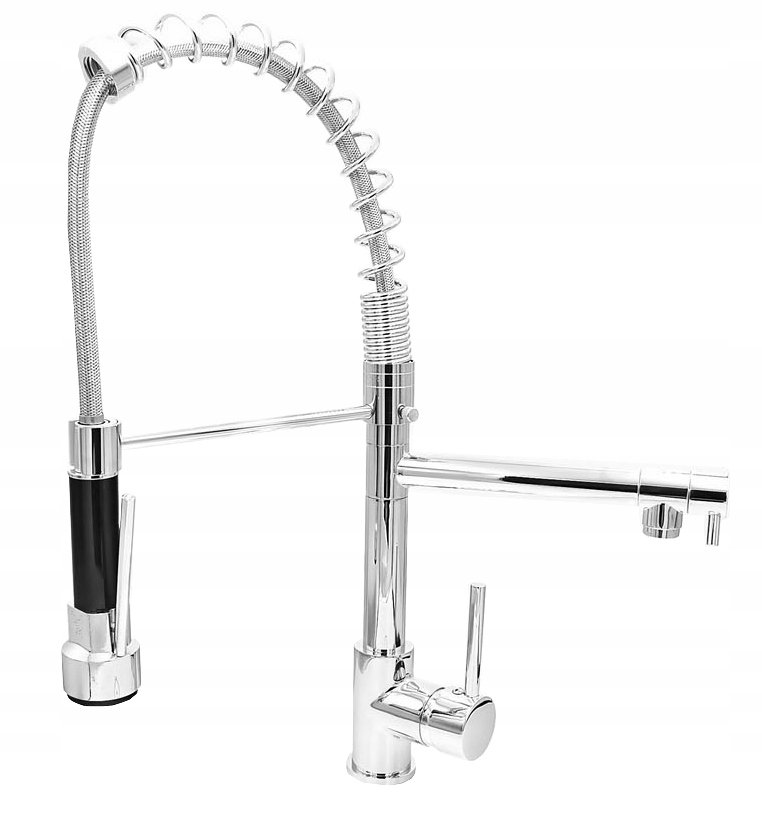 Duo Chrom Bateria Kuchenna Zlewozmywakowa Kran