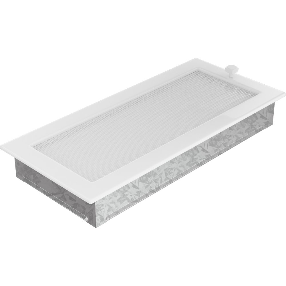 Parkanex kominkowa 17x37cm Biała Z Żaluzją Kratki