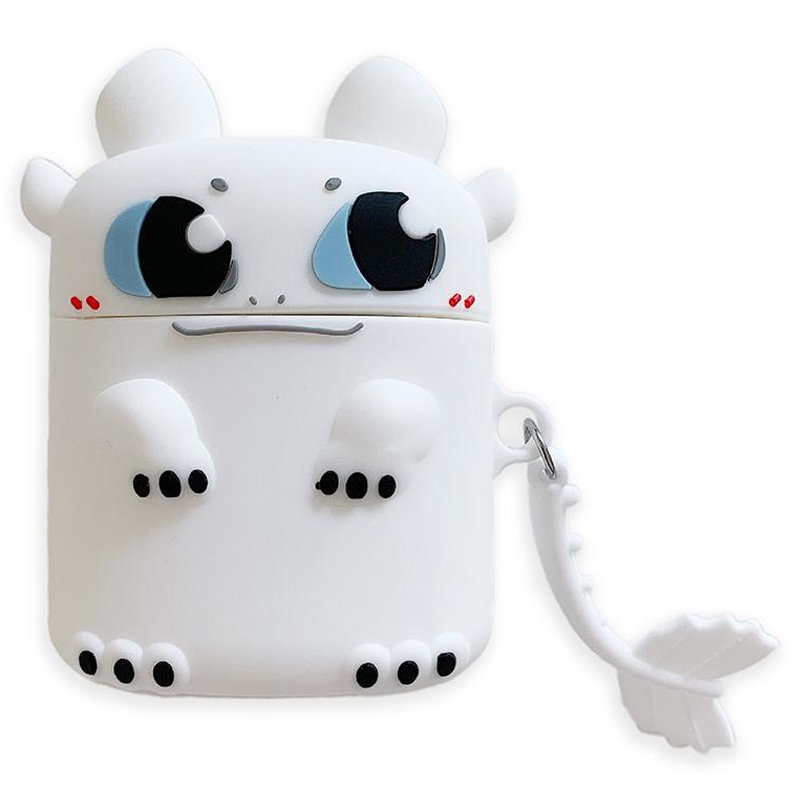 Etui Airpods 1 2 Słuchawki Pokrowiec Biały Smok