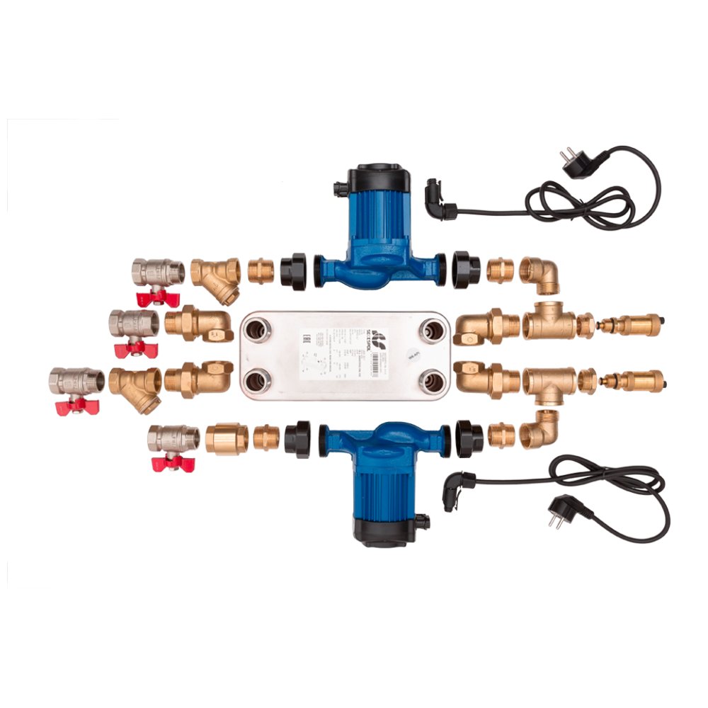 Kratki.pl zestaw mosiężny Wymiennikowo-pompowy 30 ZPW2K30