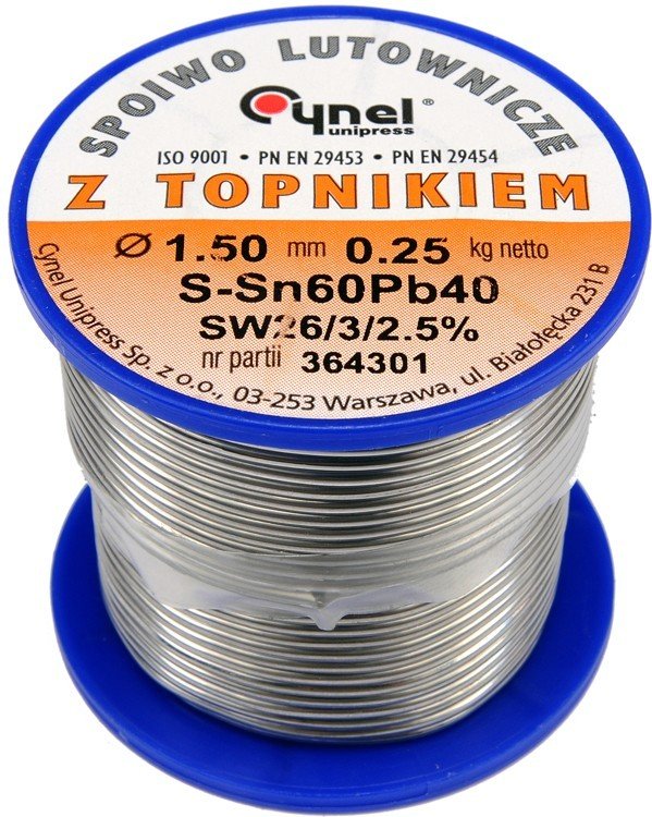 Cynel Spoiwo lutownicze sn60pb40 1,5/250 (76815)