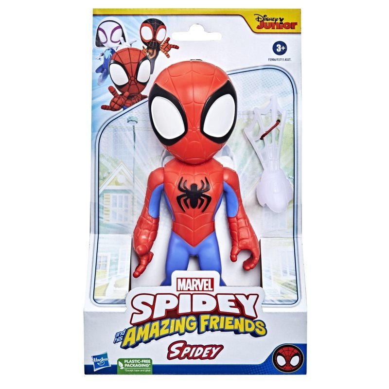 Hasbro Marvel Spidey and His Amazing Friends super size Spiidey figurka akcji przedszkolnej, superbohater zabawka dla dzieci w wieku od 3 lat F3986