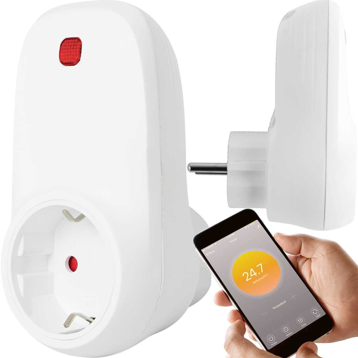 Termostat zewnętrzny Cronos z WiFi (sterownik gniazdkowy) do grzejników