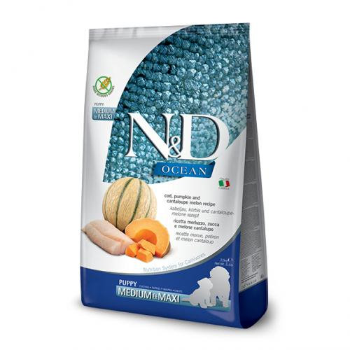 Farmina N&D Ocean Dog Puppy Medium & Maxi cod pumpkin & cantaloupe melon 2.5 kg