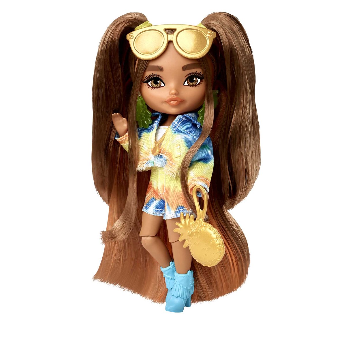 Barbie Extra Mała lalka 5 - Kombinezon Tie-Dye/Brązowe włosy