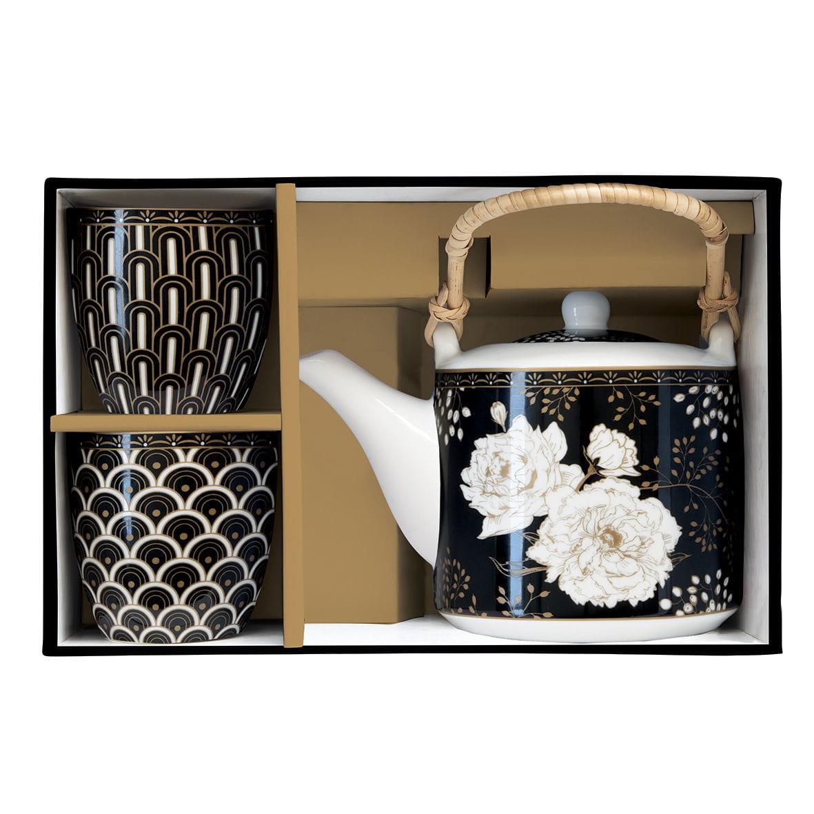 Easy Life/Nuova R2S, Czajnik 600 Ml Z Zap. + 2 Czarki - Atmosphere/Art Deco & Flowers