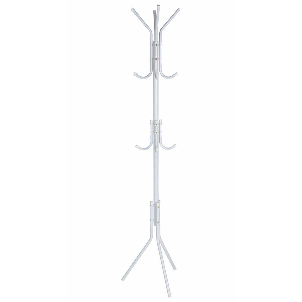 Wieszak stojący metalowy biały 175 cm