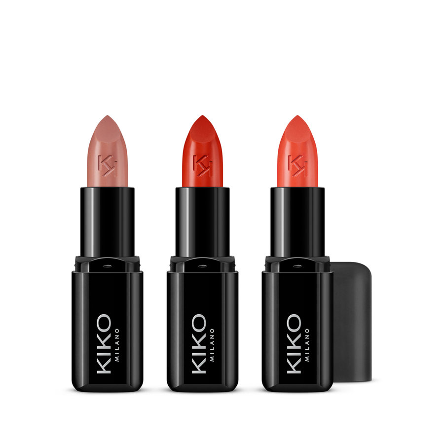 KIKO Milano KIKO Milano Smart Fusion Lipstick Kit 01 | Zestaw Do Makijażu Ust Składający Się Z 3 Pomadek Błyszczących