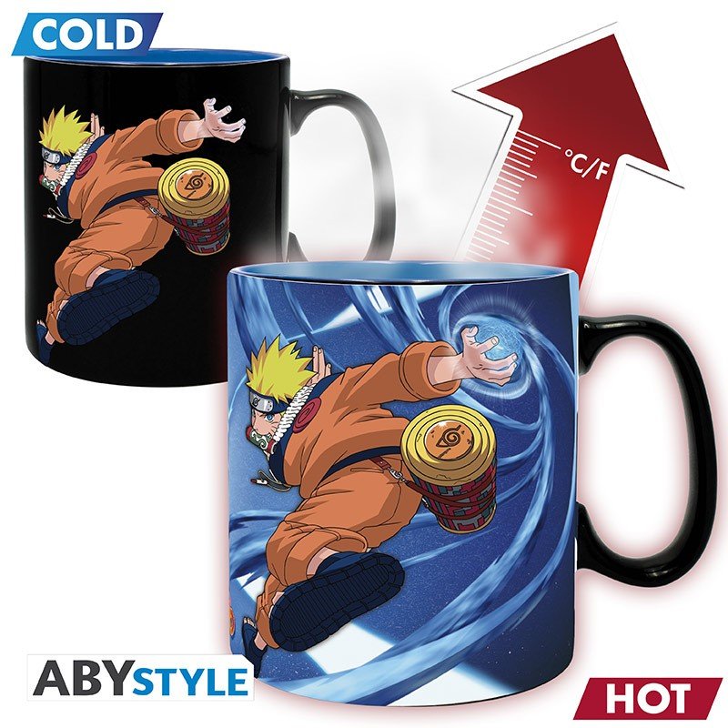 Duży Kubek Zmieniający Kolor Naruto - Naruto & Sasuke (460 Ml)