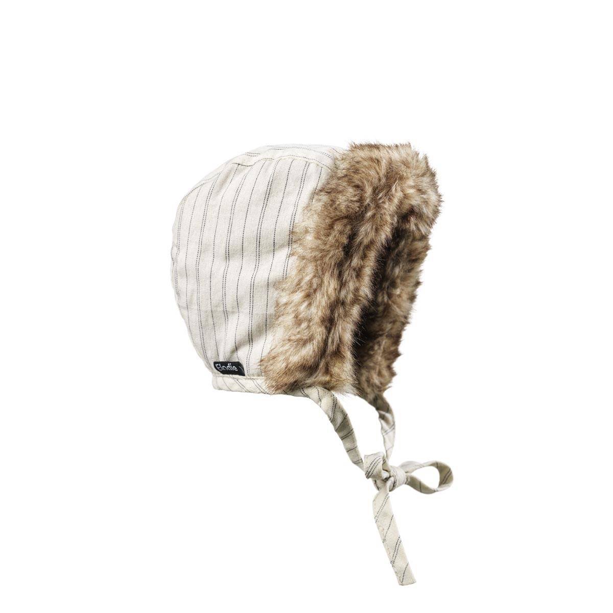 Elodie Details, Pinstripe, Czapka Winter Bonnet, 3-6 miesięcy