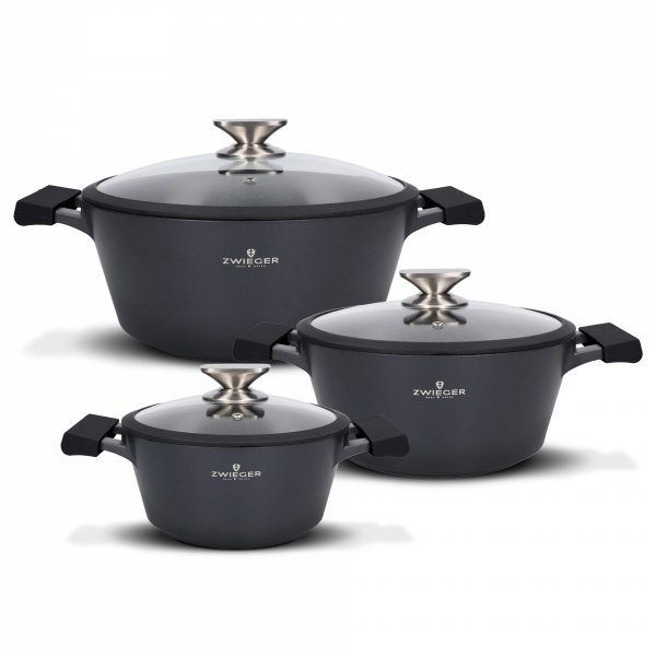 Zwieger Black Stone Zestaw Garnków 6 El