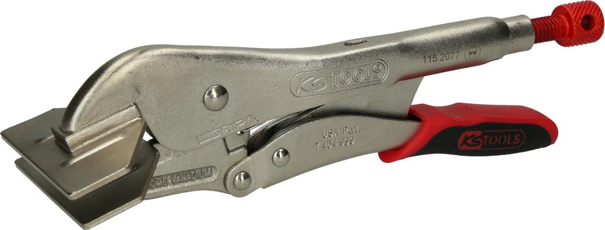 KS TOOLS Szerokoszcz?kowe kleszcze zaciskowe z p?askimi szcz?kami z