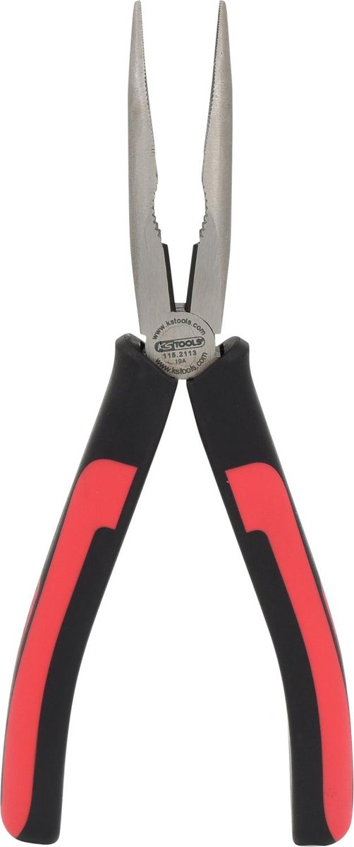 KS TOOLS SlimPOWER Szczypce p?asko-okr?g?e, zagi?te, 210mm