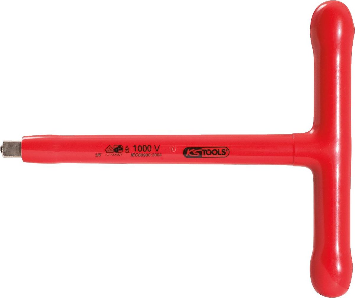 KS Tools 117.3820 3/8 cala kompaktowy uchwyt T aufstecksc śruba klucz z blokadą, 200 MM 4042146325322