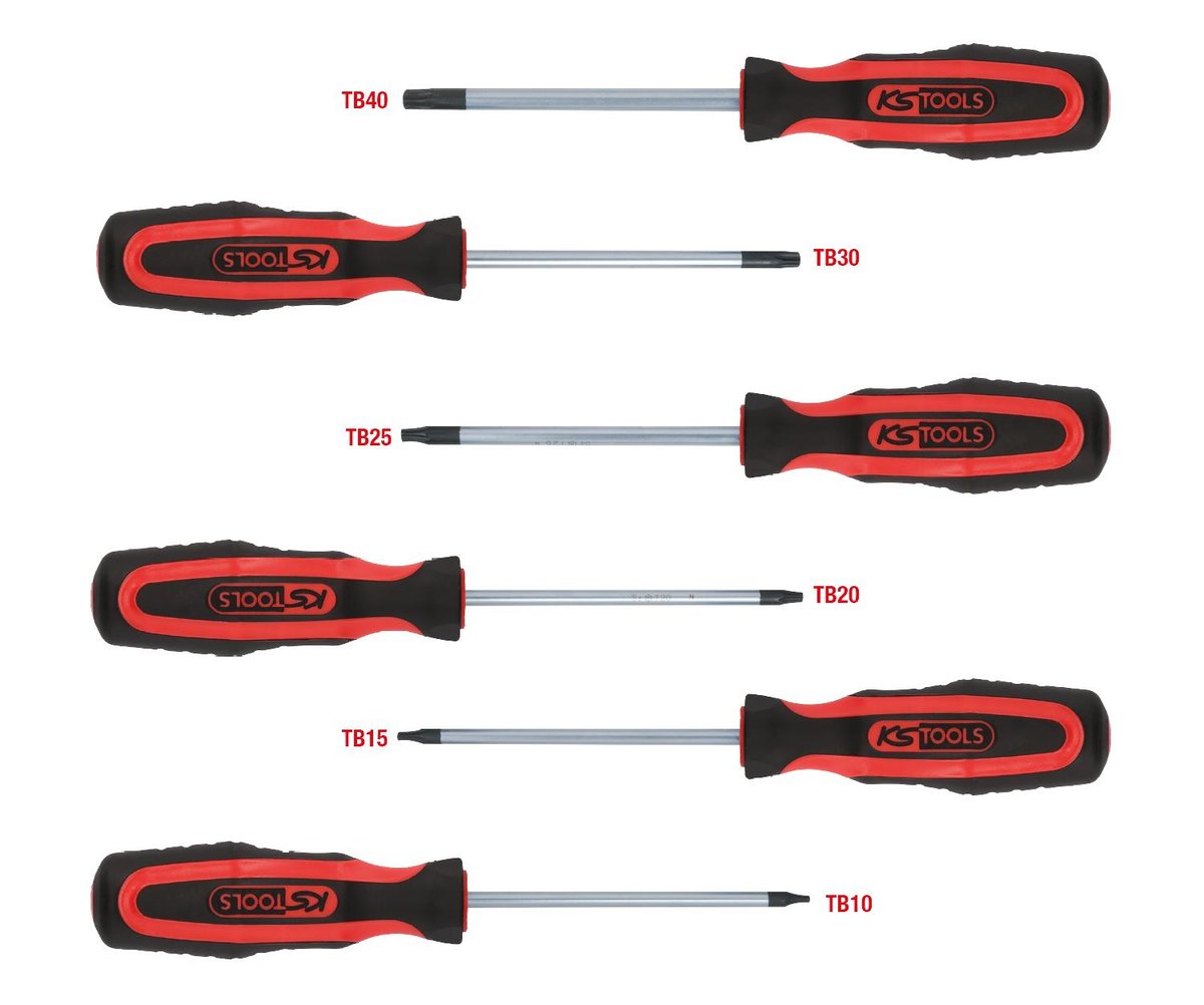 KS TOOLS ERGOTORQUEplus® Zestaw wkretaków 6-szt TORX z otworem