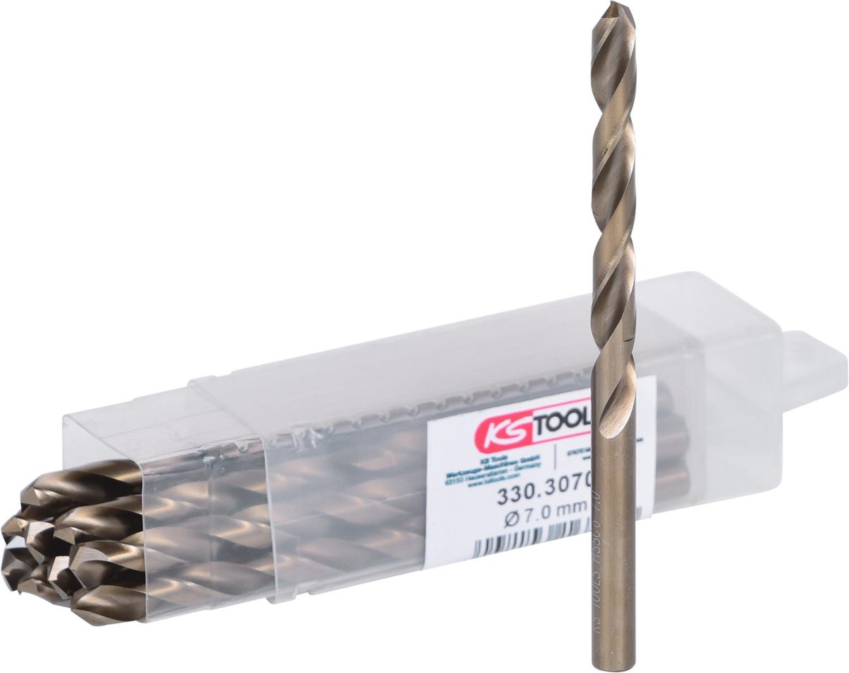 KS TOOLS HSS-G Co 5 Wiertło spiralne, 7mm, 10-ciopak