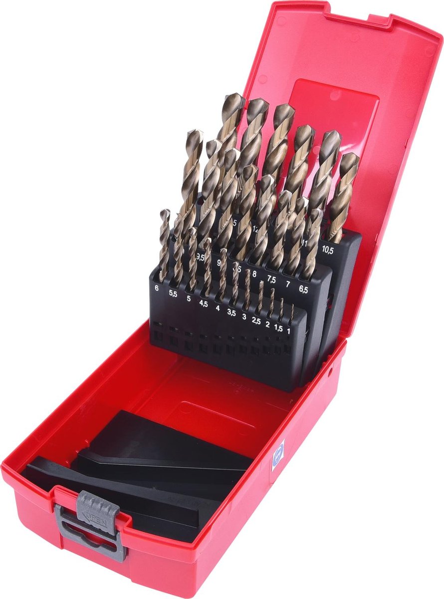 KS TOOLS HSS-G Co 5 Zest wiertel spiralnychw plastikowym opakowaniu,