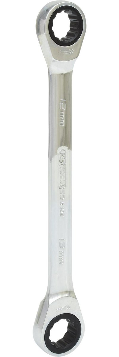 KS Tools 503.4504 Gear Plus podwójny klucz oczkowy z grzechotką,  X 13 MM 5034504