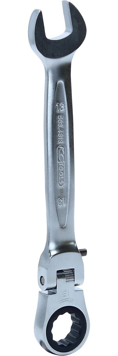 KS Tools Przegub  503.4813 Gear Plus firmy zapadkowy klucz płasko oczkowy, z blokadą, 13 MM 5034813