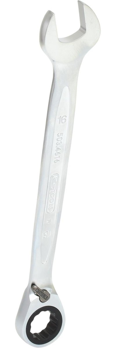 KS Tools 503.4616 Gear Plus zapadkowy klucz płasko oczkowy, przełączany, 16 MM 5034616