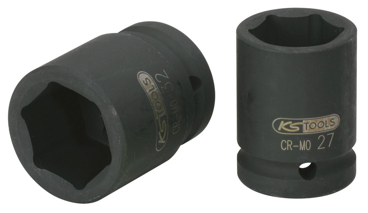 KS Tools 515.1391 3/4 cala Sześciokątny klucz nasadowy, krótkie, 1.1/8 cala siły 515.1391