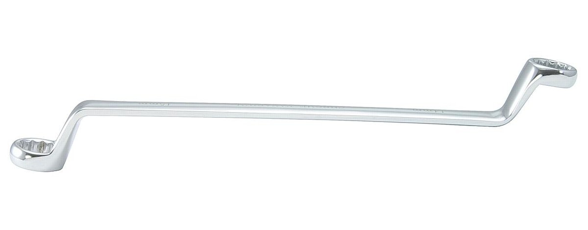 KS TOOLS CHROMEplus Podwójny klucz oczkowy, zagiety, 21x23mm