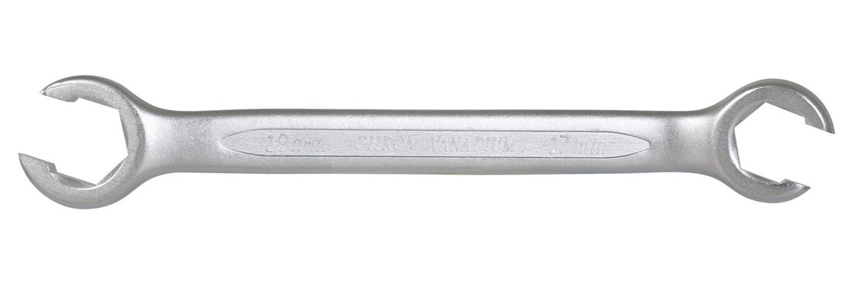 KS Tools 517.9251 Otwarty klucz oczkowy podwójny, kątowy, 21 x 23 mm