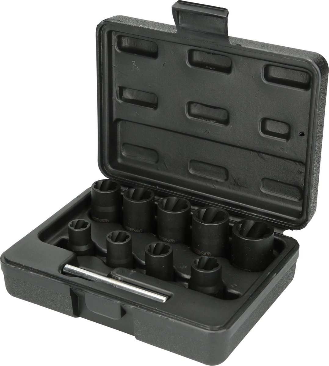KS Tools 913.3855 zestaw kluczy nasadowych 3/8 cala profil spiralne, 10-częściowy, 10 19 MM