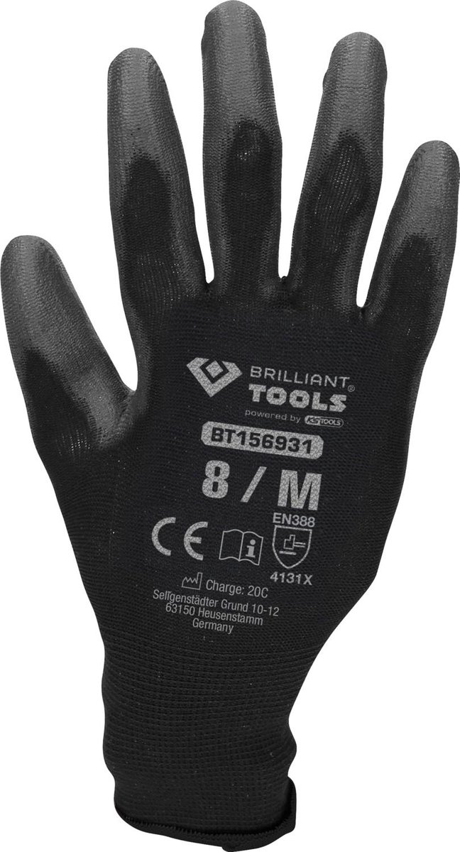 Brilliant Tools Mikro-cienkie r?kawice dziane, rozmiar 8 / M
