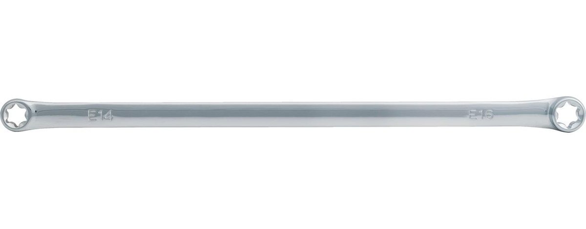 KS TOOLS CHROMEplus Podwójny klucz oczkowy Torx-E, ekstra długi,