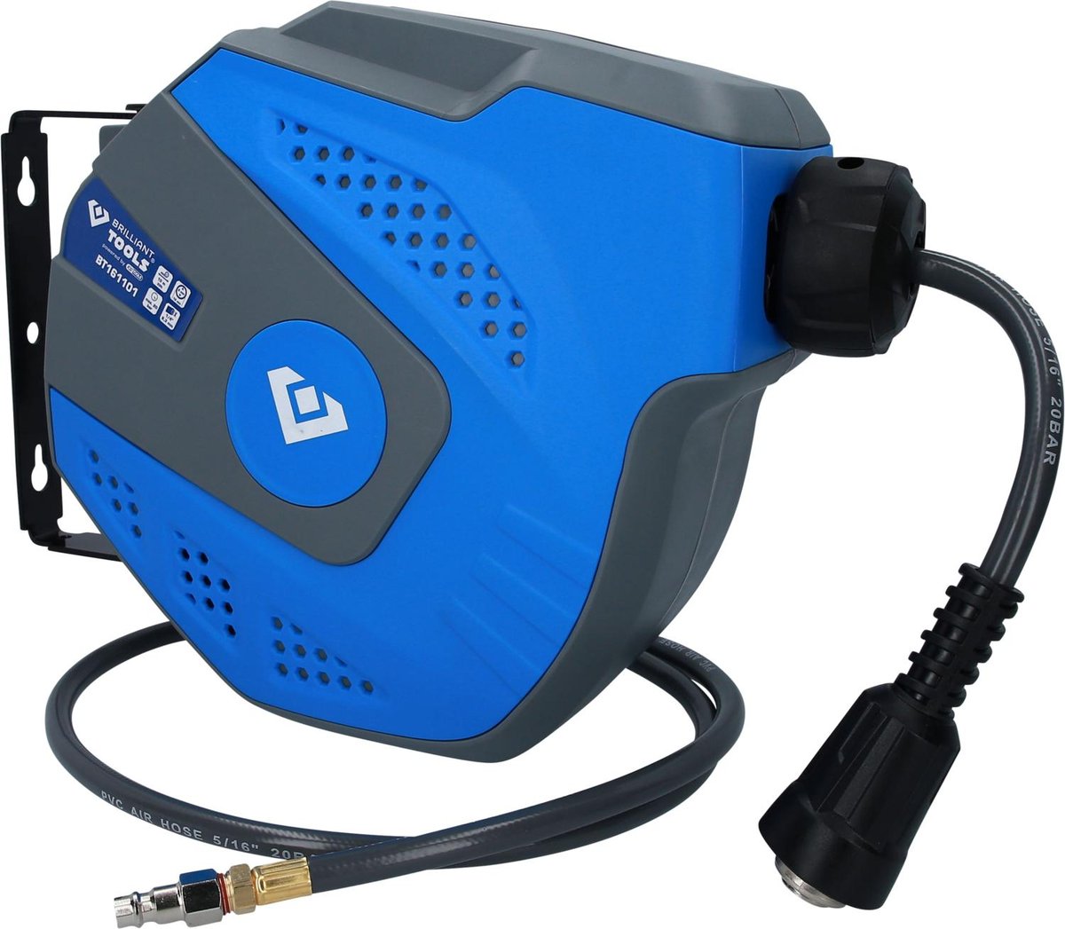 Brilliant Tools Automatyczny zwijacz w??a na spr??one powietrze, Ø 8