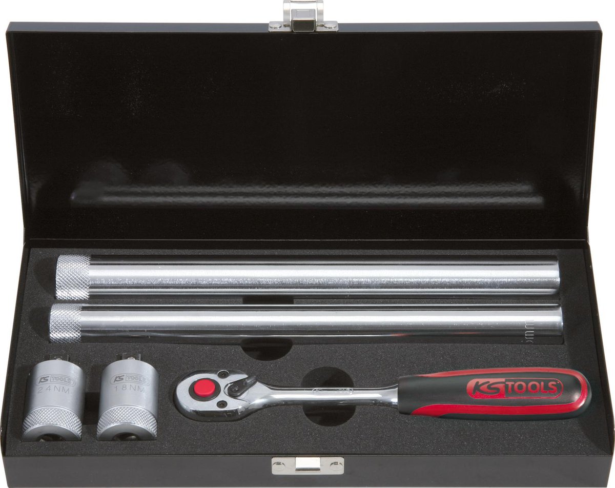 KS Tools 517.1140 3/8 cala Komplet narzędzi wkrętu świec zapłonowych momentu obrotowego, 5-częściowy 4042146205754