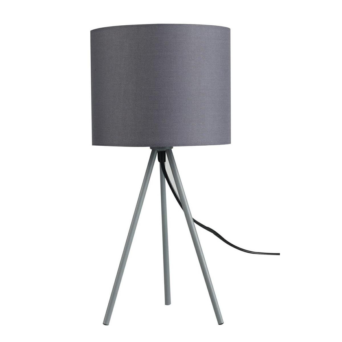 Lampa stołowa nocna w kolorze szarym 43cm