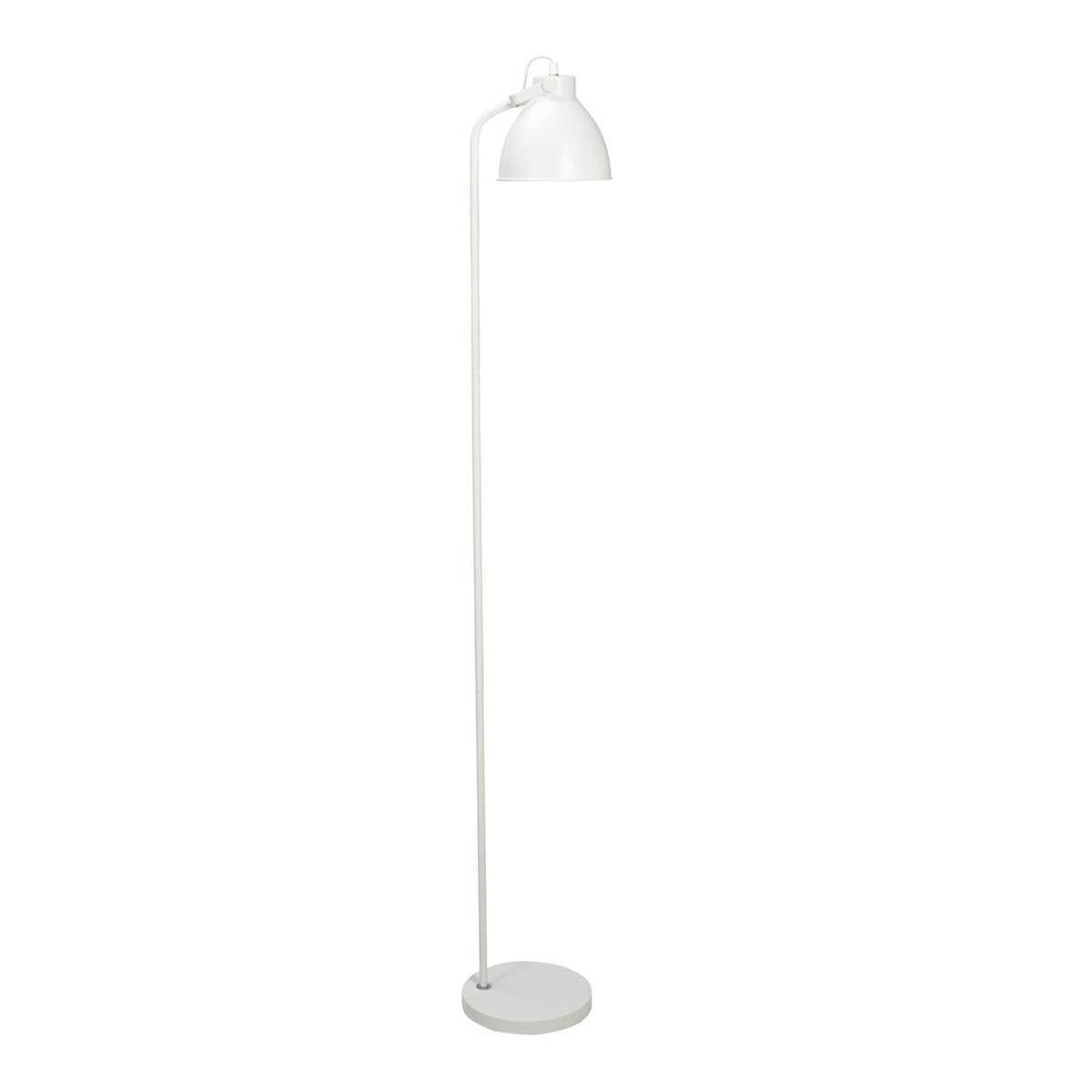 Lampa Podłogowa Biała Loft Wysoka 155Cm Metalowa