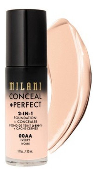 Milani IVORY Conceal + Perfect 2-in-1 Foundation + Concealer Podkład 30ml