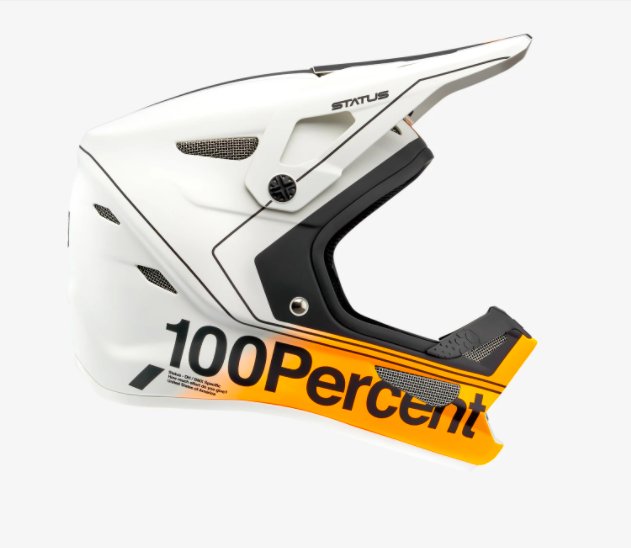 100% kask rowerowy dziecięcy / juniorski full face STATUS DH/BMX Carby Silver STO-80010-465-04