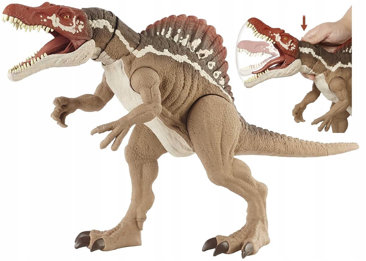 figurka jurassic world 50cm hck57 spinozaur, mattel