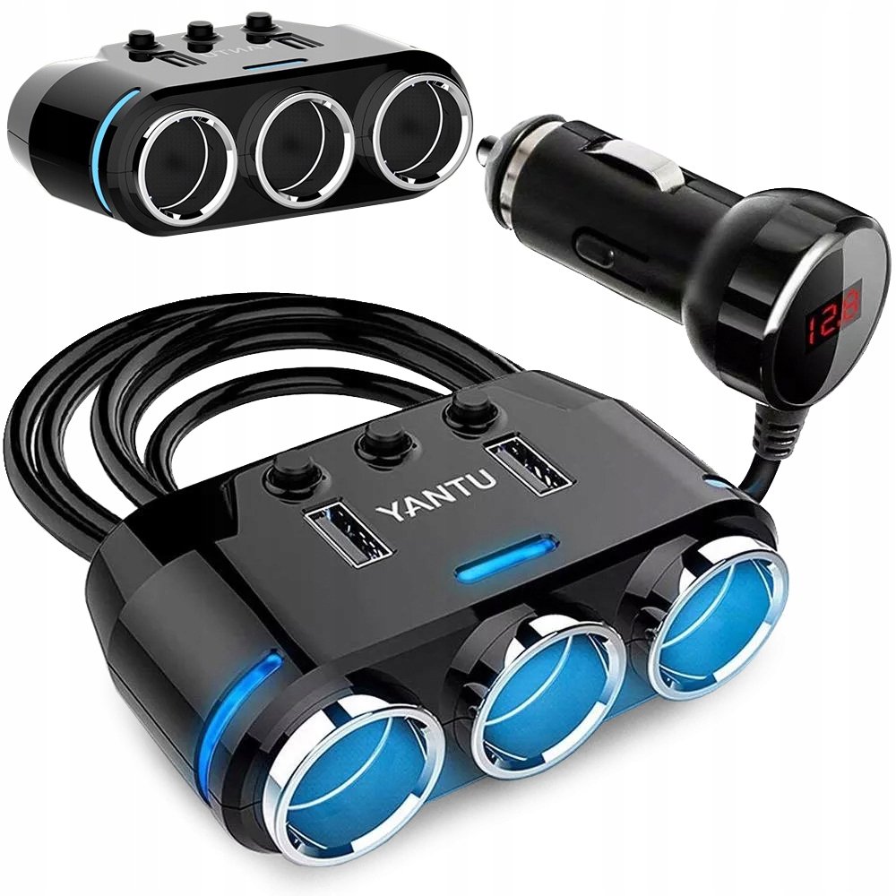 Rozdzielacz Gniazda Zapalniczki 2X Usb Ładowarka