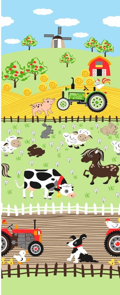 Pościel 90x120 227N Farma Krówka Konik Owca Świnka Traktor