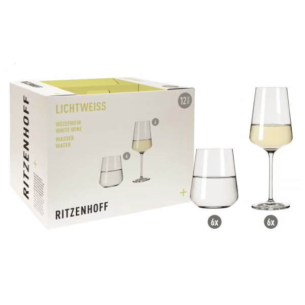 Zestaw 6 Kieliszków Do Białego Wina I 6 Szklanek Ritzenhoff Lichtweiss, Nadine Niggemeier