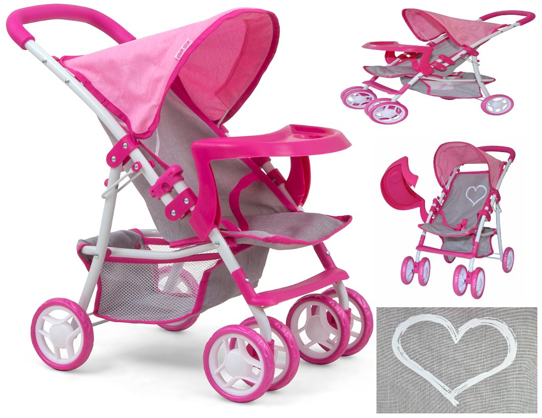 Wózek Dla Lalek Spacerówka Prestige Różowa Zabawka Wózki Dla Lalki Zabawkowe Do Zabawy