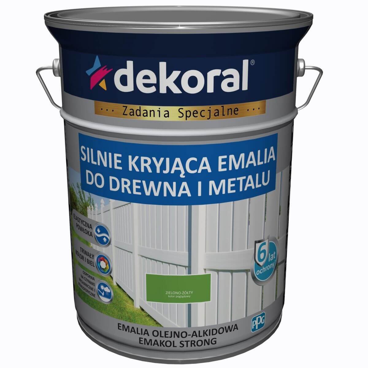 Ppg Emalia ftalowa zielono-żółty 5 L EMAKOL STRONG