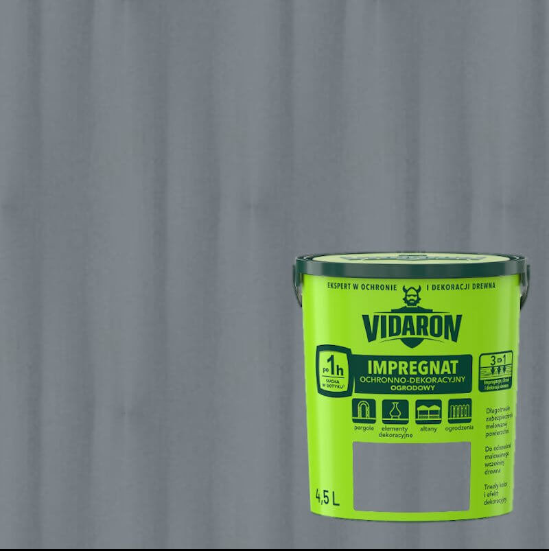Vidaron Impregnat ogrodowy szary 4,5 l